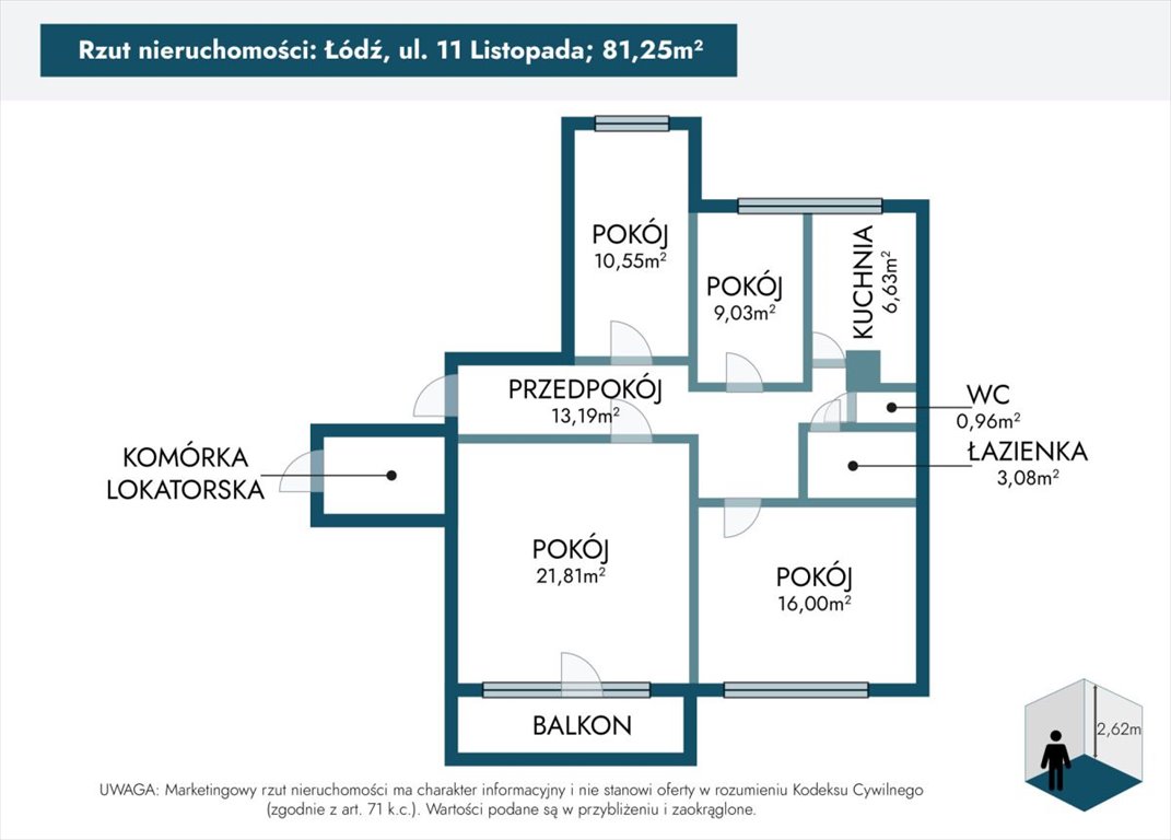 Mieszkanie czteropokojowe  na sprzedaż Łódź, Radogoszcz, 11 Listopada  81m2 Foto 5