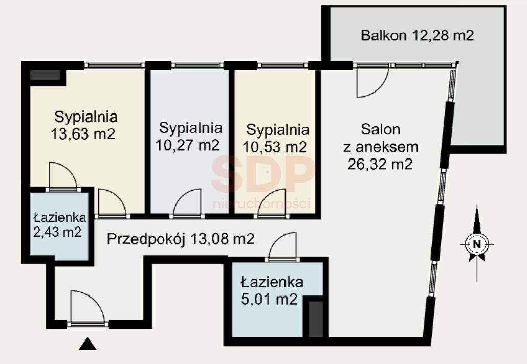 Mieszkanie czteropokojowe  na sprzedaż Wrocław, Śródmieście, Kleczków, Wybrzeże Conrada - Korzeniowskiego  82m2 Foto 3