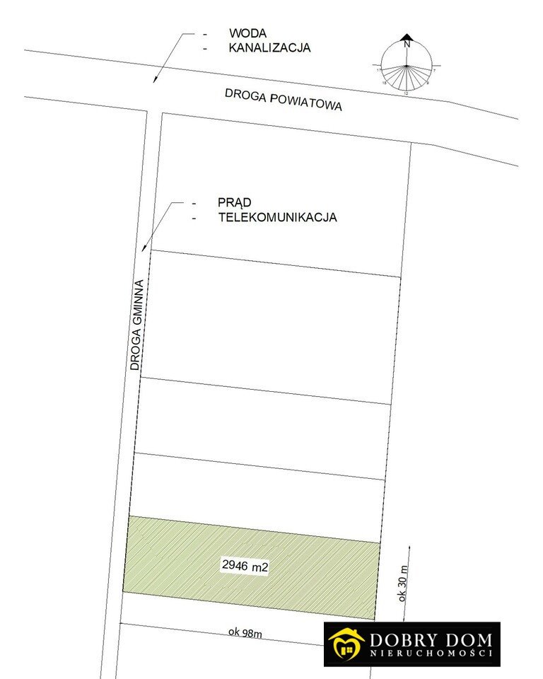 Działka rolna z potencjałem inwestycyjnym 0,29 ha w Studziankach Studzianki  2 946m2 Foto 1