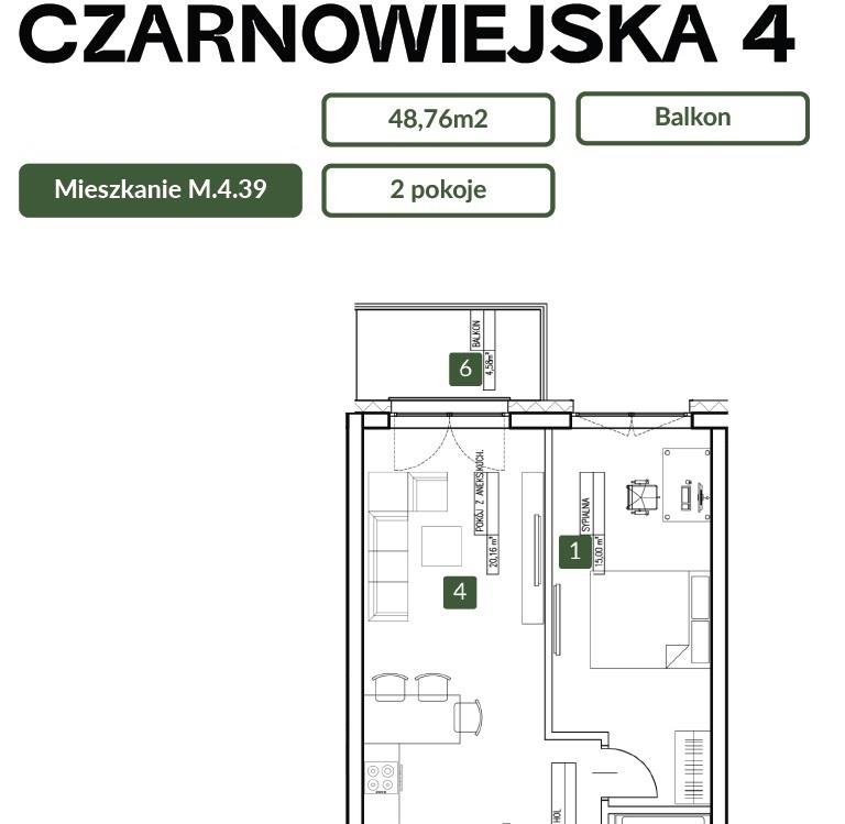 Mieszkanie dwupokojowe na sprzedaż Brzesko  49m2 Foto 5
