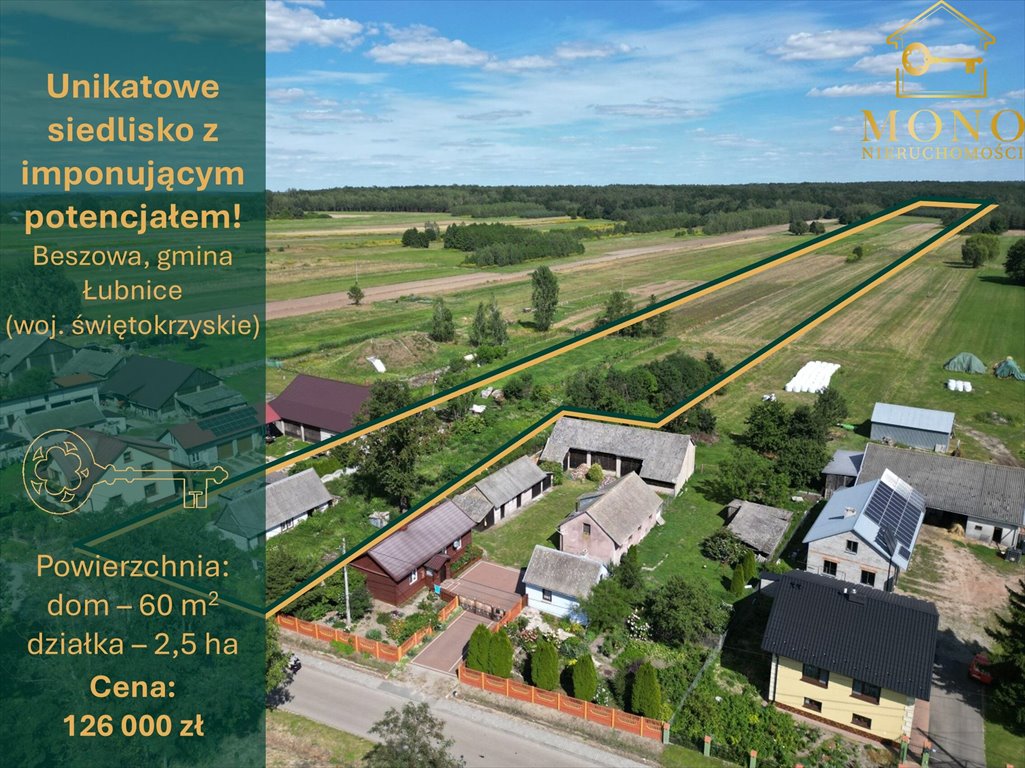 Dom 60 m² w Beszowej z 2,5 ha ziemi - zapraszam Beszowa  60m2 Foto 1