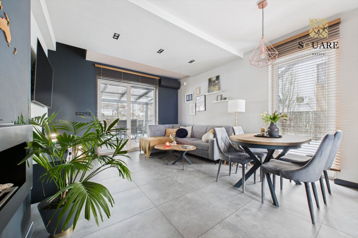 Nowoczesny dom bliźniak z ogrodem i garażem w Łomiankach Łomianki, Kościelna Droga  99m2 Foto 1