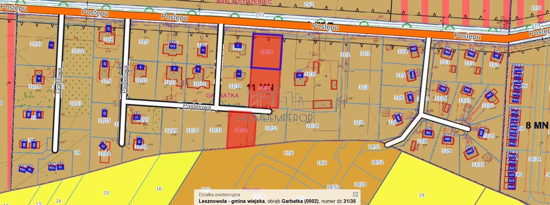 Działka budowlana na sprzedaż Garbatka, Postępu  1 050m2 Foto 1