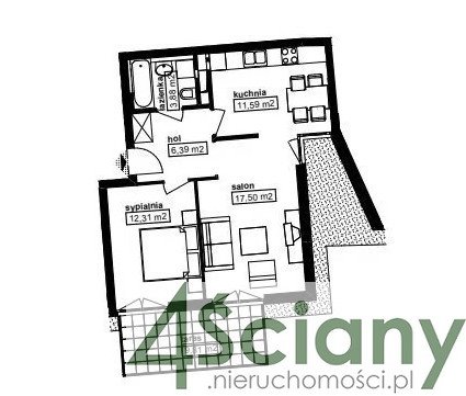 Mieszkanie dwupokojowe na sprzedaż Warszawa, Bemowo, Kopalniana  53m2 Foto 7