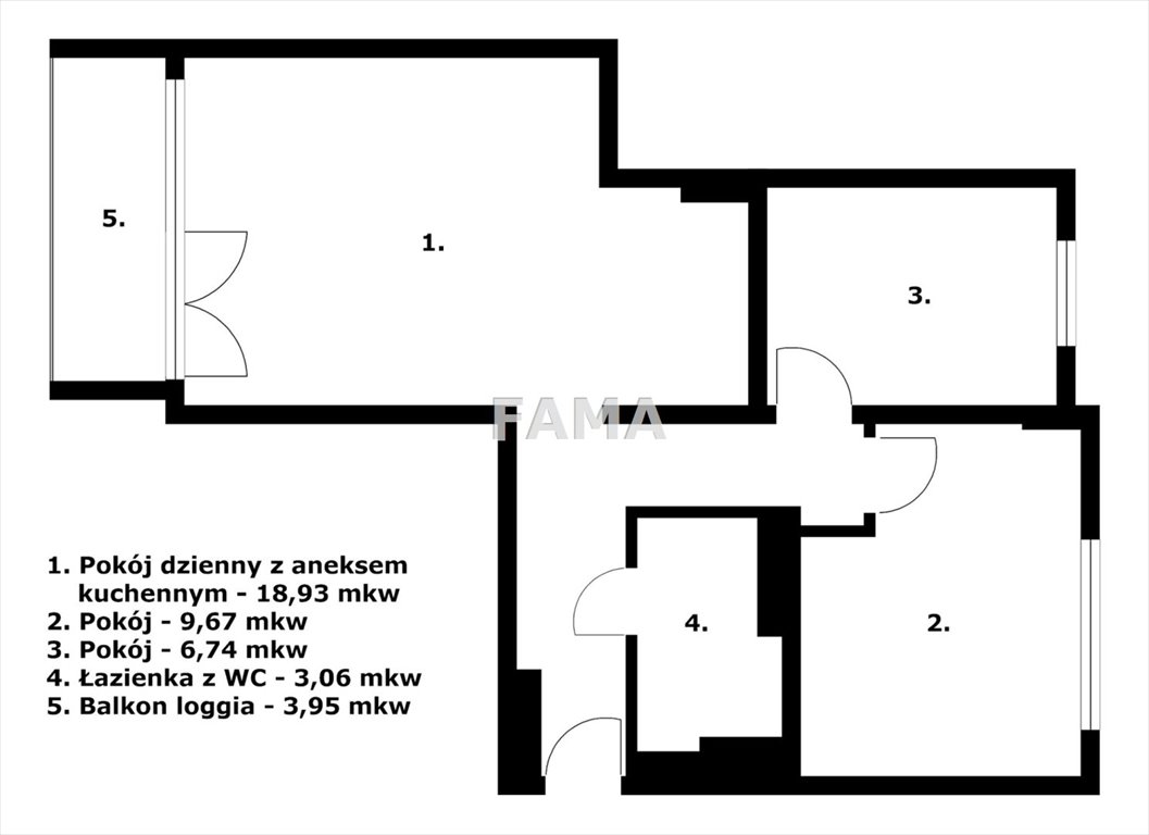 Mieszkanie trzypokojowe na sprzedaż Włocławek, Śródmieście  46m2 Foto 3