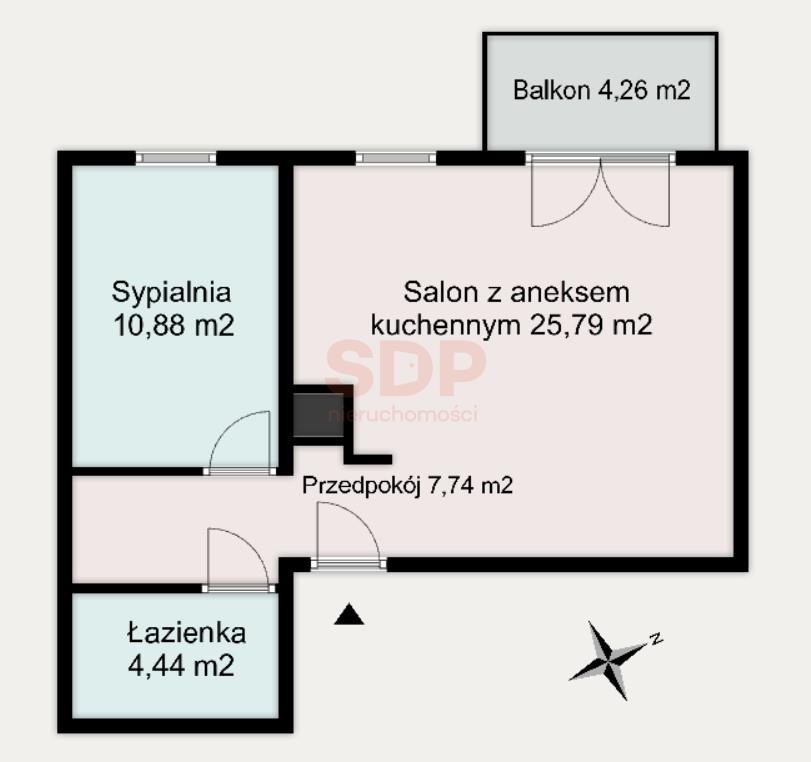 Mieszkanie dwupokojowe na sprzedaż Wrocław, Krzyki, Krzyki, Braterska  49m2 Foto 1