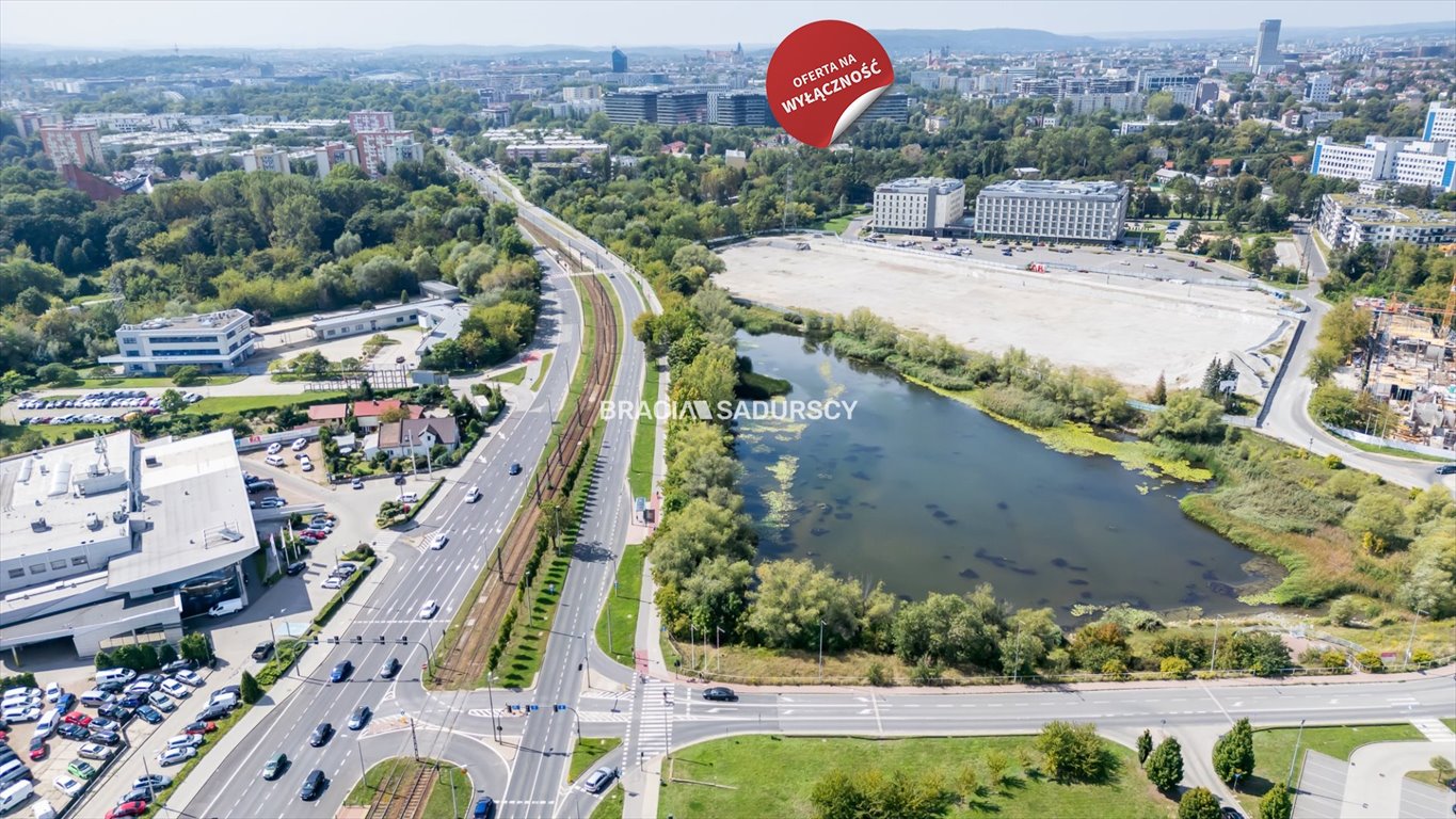 Działka inwestycyjna 2335 m² pod hotel, biurowiec, usługi Kraków, Grzegórzki, Dąbie, Lema  2 335m2 Foto 1