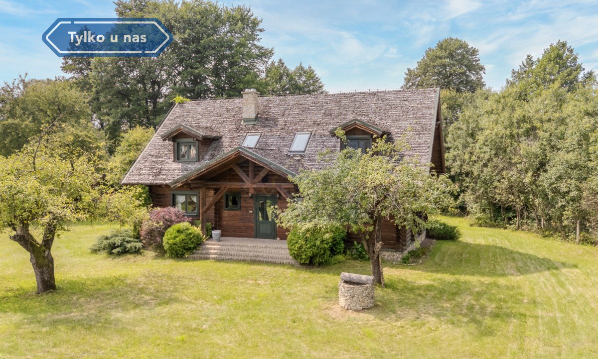 Dom z bali 153 m² na dużej działce 3940 m² Ostrowy nad Okszą  153m2 Foto 1