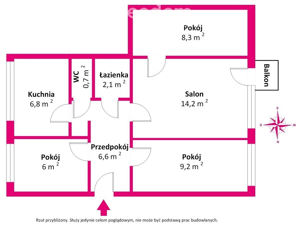 Mieszkanie czteropokojowe  na sprzedaż Olsztyn, Pojezierze, Dworcowa  58m2 Foto 1