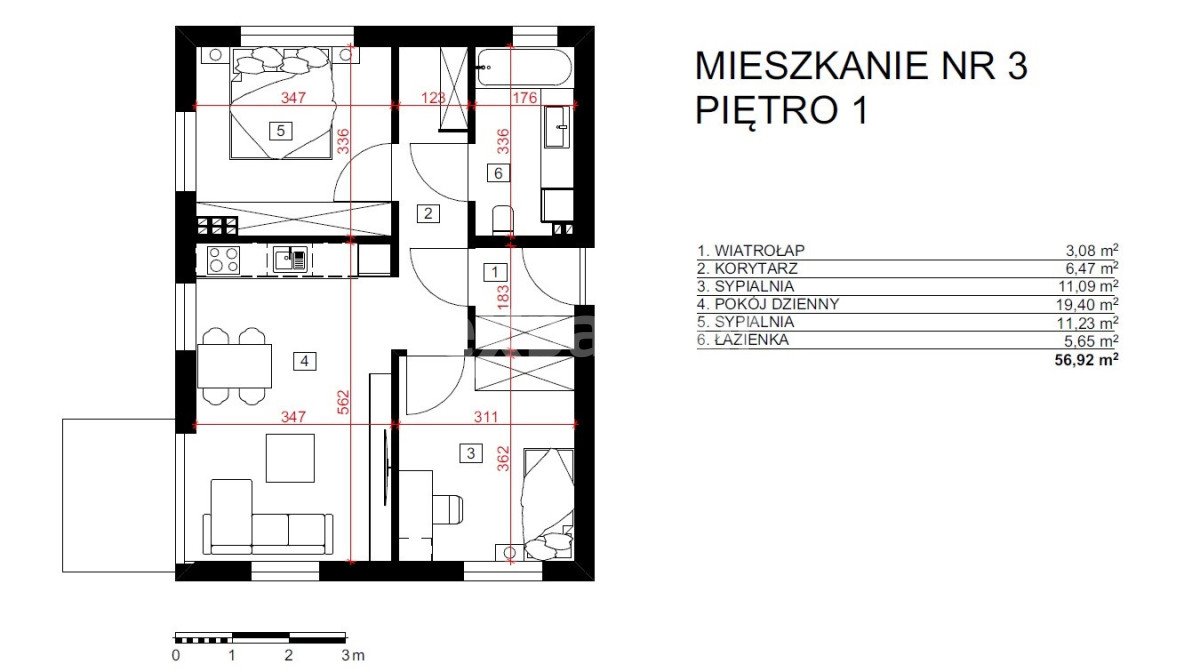 Mieszkanie trzypokojowe na sprzedaż Kraków, Dębniki, Magnolii  57m2 Foto 6