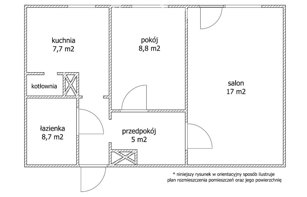 Mieszkanie dwupokojowe na sprzedaż Nowe Jankowice  43m2 Foto 12