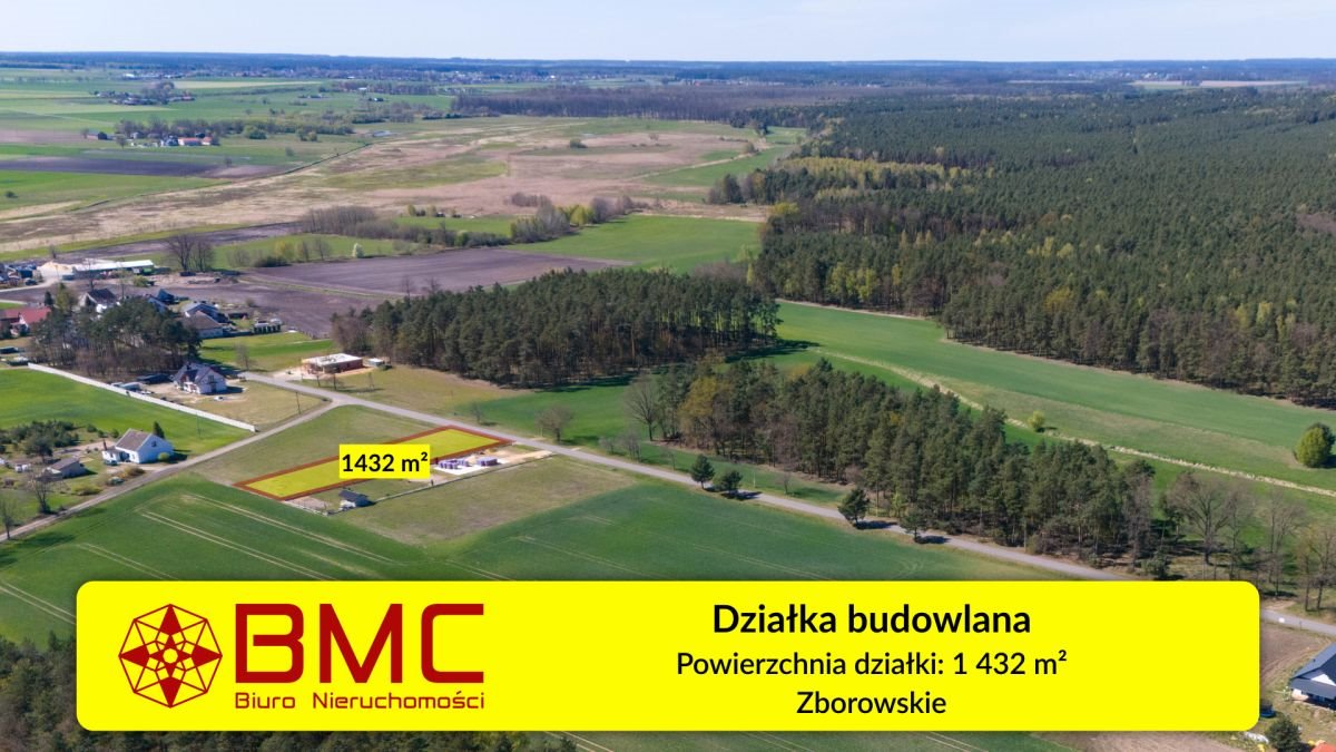 Na sprzedaż działka budowlana 1432 m² w Zborowskim Zborowskie, Dolna  1 432m2 Foto 1