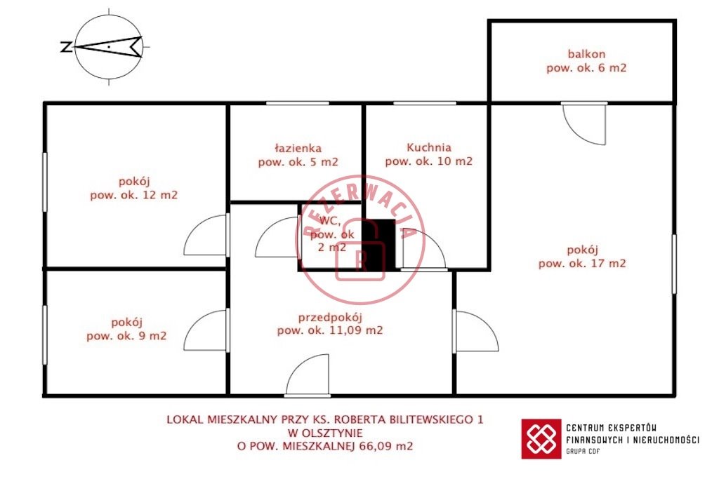 Mieszkanie trzypokojowe na sprzedaż Olsztyn, Generałów, Bilitewskiego  70m2 Foto 16