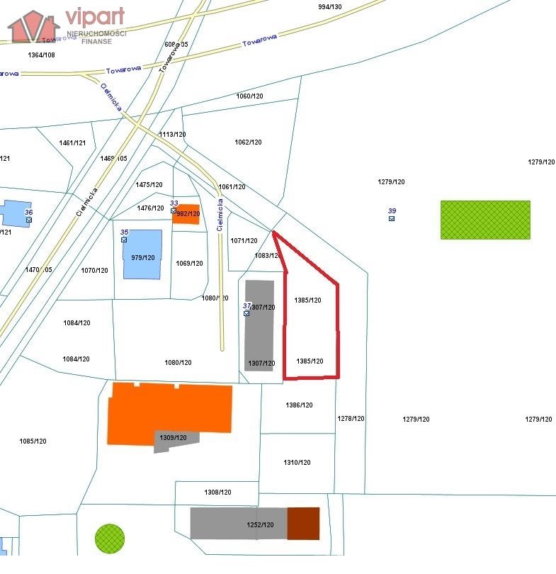 Do sprzedania działka przemysłowa 988 m² z możliwością zabudowy usługowej Tychy, Tereny Przemysłowe, Cielmicka  988m2 Foto 1