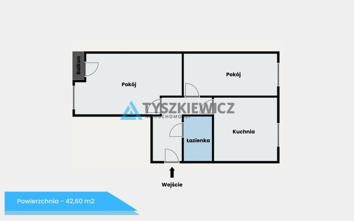 Mieszkanie dwupokojowe na sprzedaż Gdynia, Witomino, Nauczycielska  43m2 Foto 2