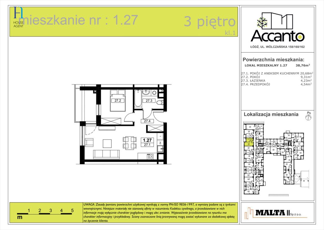 Polecam nowoczesne 39 m² w centrum Łodzi z balkonem i garażem Łódź, Śródmieście, Wólczańska  39m2 Foto 1