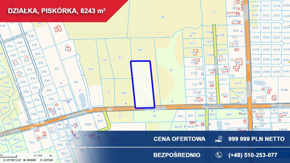 Zalesiona działka budowlana 8 243 m² w Piskórce z dostępem do mediów Piskórka, Jagodowa  8 243m2 Foto 1