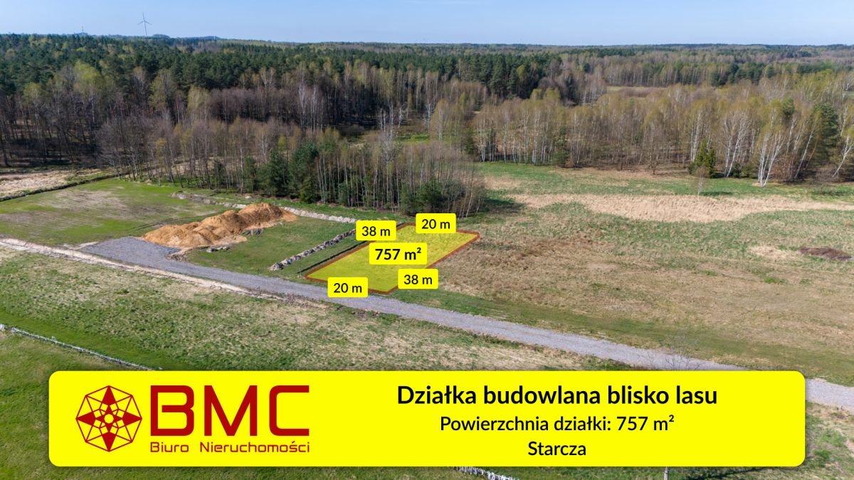 Działka budowlana na sprzedaż Starcza, Szkolna  757m2 Foto 1