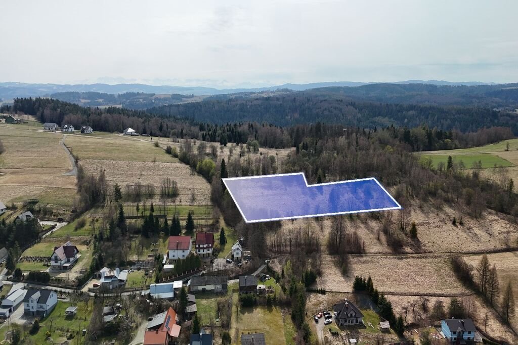 Działka 6 596 m² z widokami, pod dom i zagrodę Jordanów  6 596m2 Foto 1