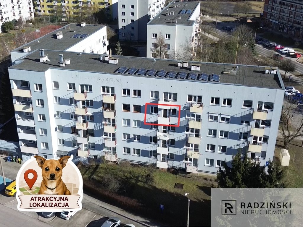 Przestronne 3-pokojowe mieszkanie z balkonem (53,61 m²) w Gorzowie Gorzów Wielkopolski, Eugeniusza Kwiatkowskiego  54m2 Foto 1