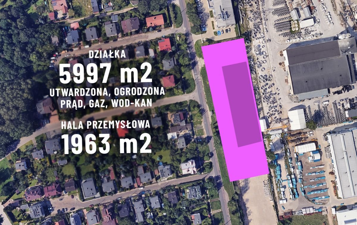 Na sprzedaż działka z halą 1963 m², pełne uzbrojenie, Łódź Łódź, Górna, Ekonomiczna  5 997m2 Foto 1