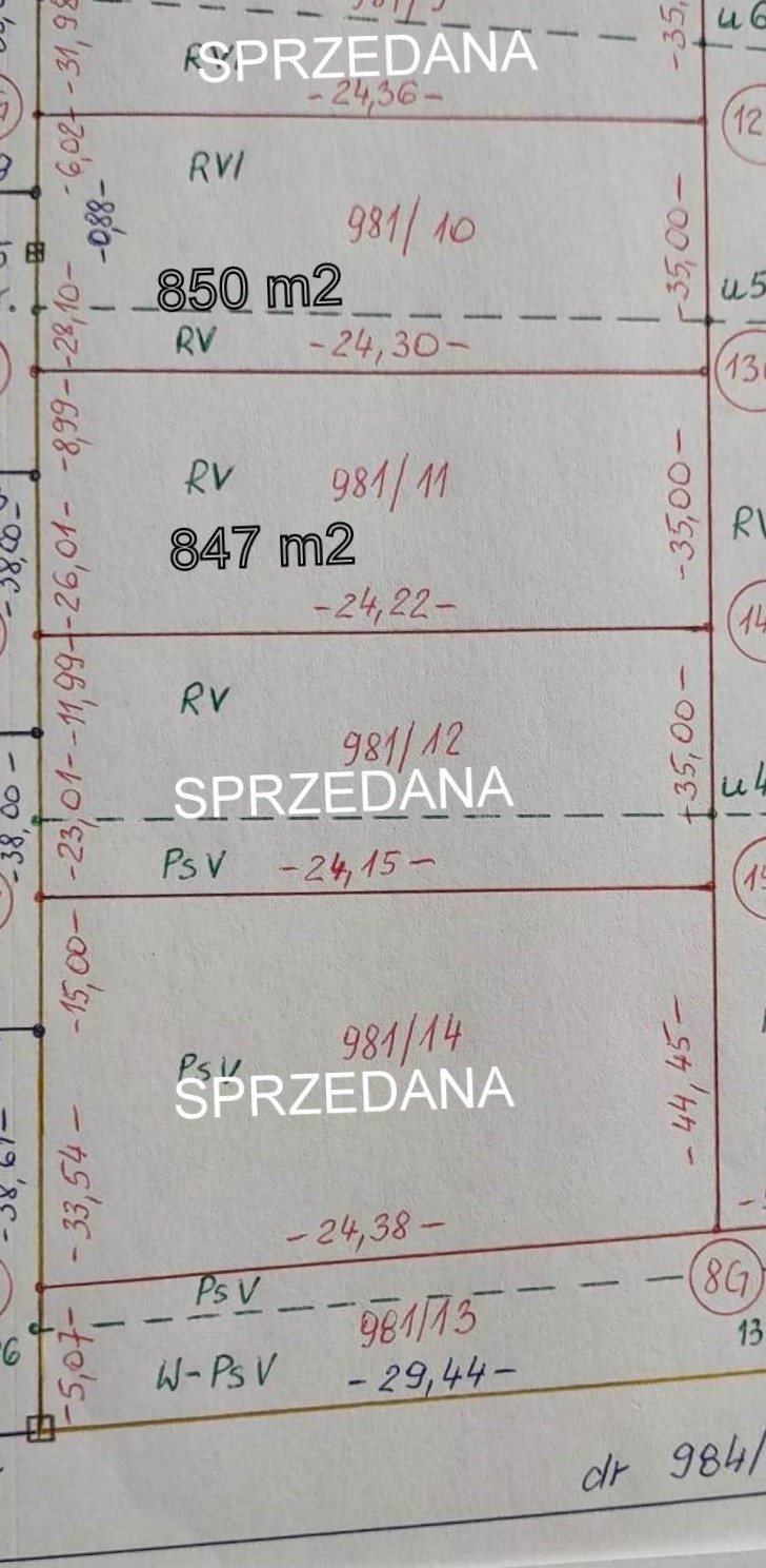 Działka inna na sprzedaż Rząśnia  850m2 Foto 1