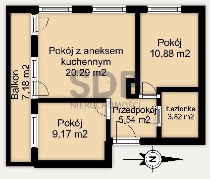 Mieszkanie trzypokojowe na sprzedaż Wrocław, Psie Pole, Zakrzów, Zatorska  50m2 Foto 6