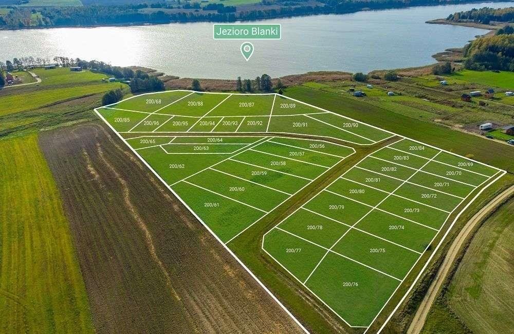Działka nad jeziorem Blanki z plażą i dostępem. Blanki  56 198m2 Foto 1