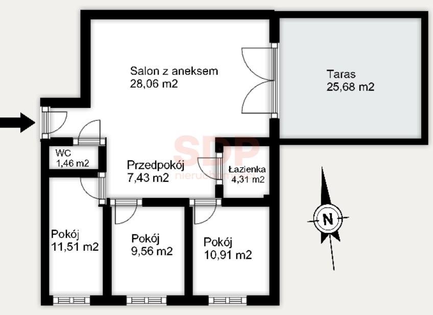 Mieszkanie czteropokojowe  na sprzedaż Wrocław, Śródmieście, Kleczków, Wybrzeże Conrada - Korzeniowskiego  81m2 Foto 6