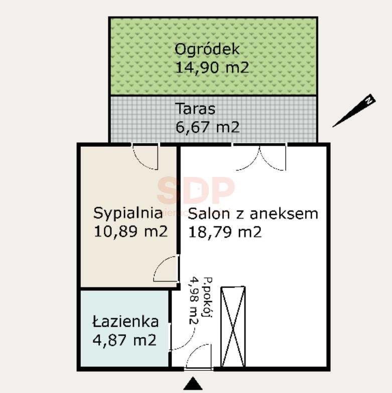 Mieszkanie dwupokojowe na sprzedaż Wrocław, Stare Miasto, Przedmieście Oławskie, Madalińskiego A.J.  40m2 Foto 5