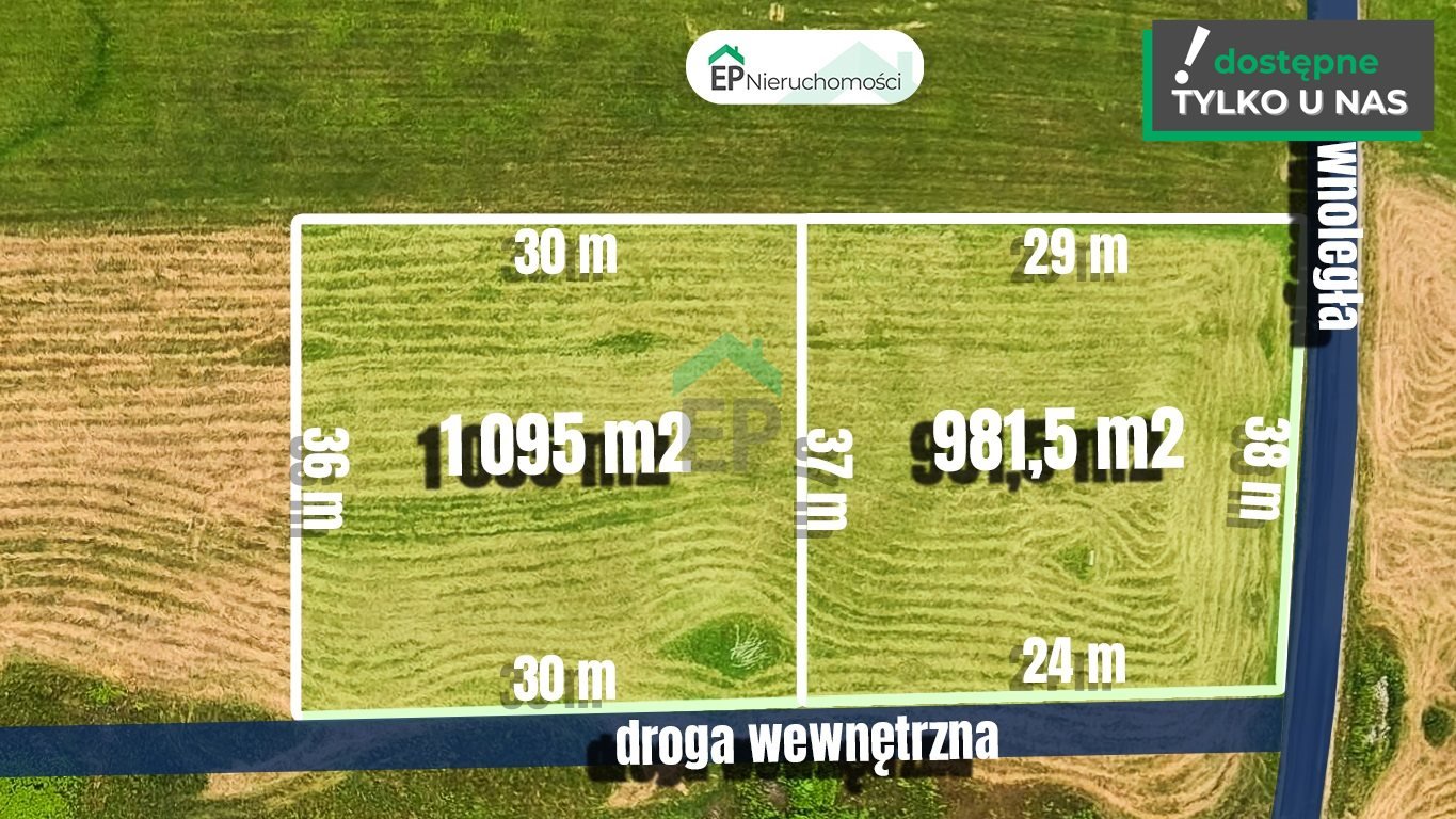 Dwie działki z warunkami zabudowy w Klepaczce, 981 m² każda Klepaczka  982m2 Foto 1