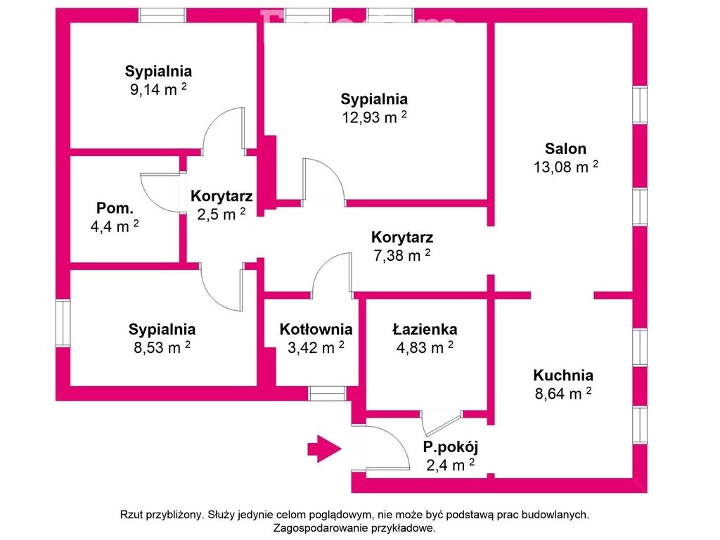 Mieszkanie czteropokojowe  na sprzedaż Ogorzelec  74m2 Foto 10