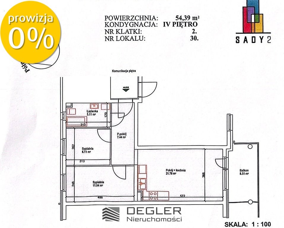 Mieszkanie trzypokojowe na sprzedaż Gorzów Wielkopolski, Górczyn  54m2 Foto 20