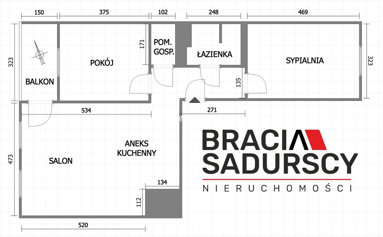 Mieszkanie trzypokojowe na wynajem Kraków, Dębniki, Ruczaj, prof. Michała Bobrzyńskiego  69m2 Foto 3