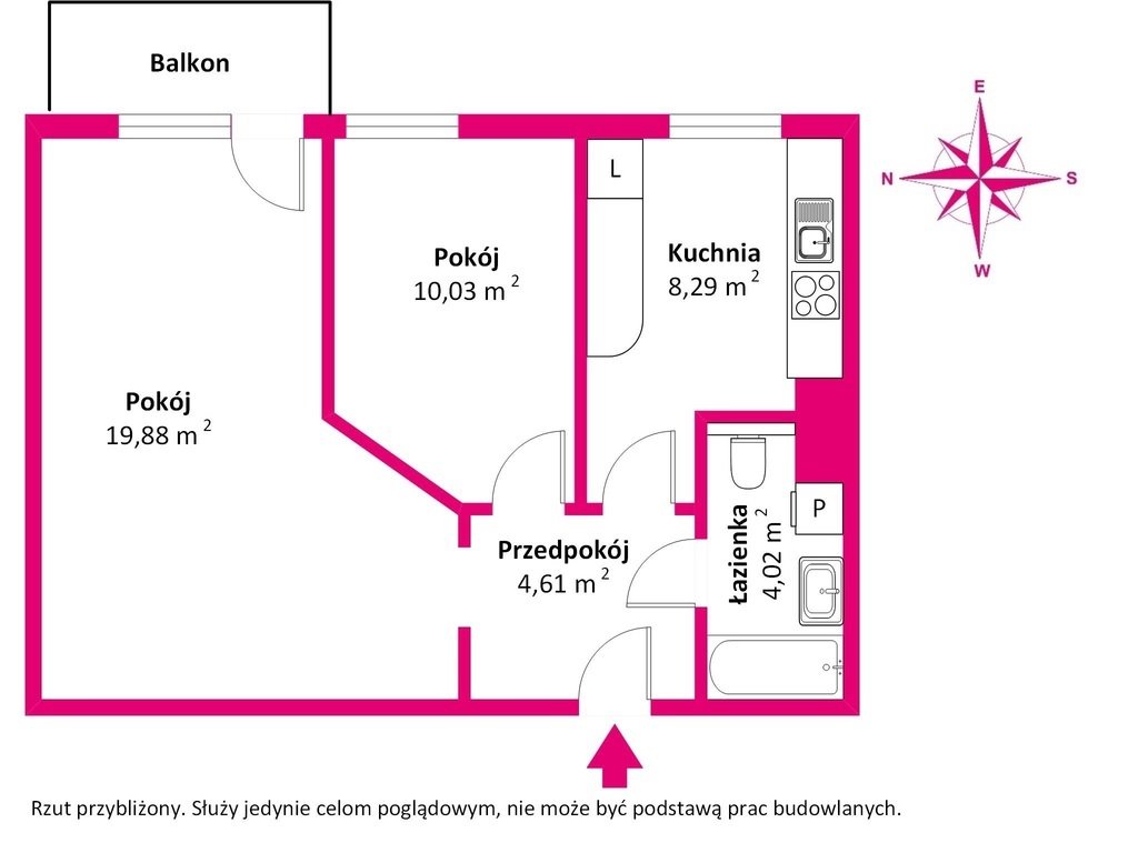 Mieszkanie dwupokojowe na sprzedaż Świnoujście, Juliana Markiewicza  47m2 Foto 18