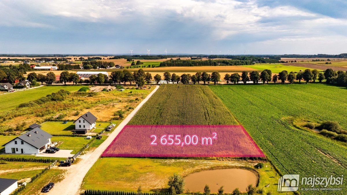 Polecam dużą działkę 2655 m² w Gościnie z możliwością zabudowy Gościno, Miasto  2 655m2 Foto 1