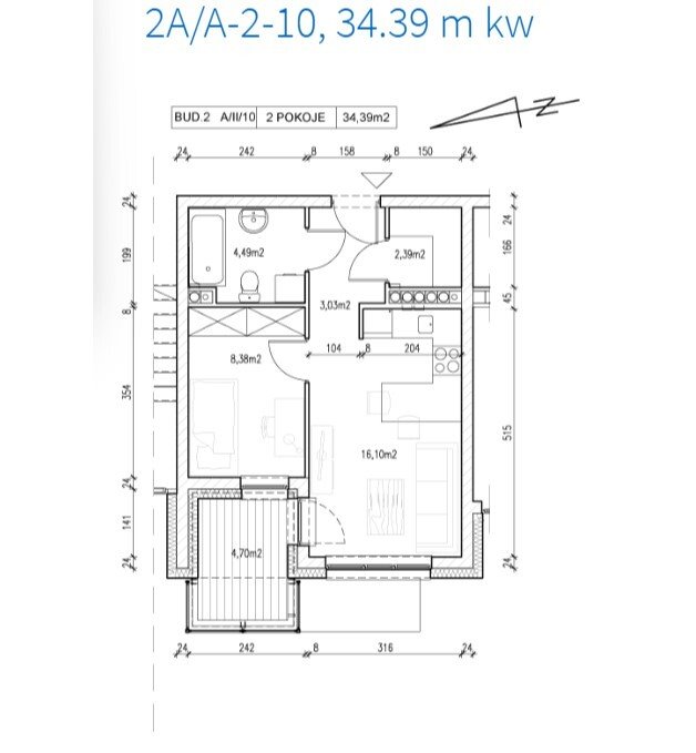 Mieszkanie dwupokojowe na sprzedaż Słubice  34m2 Foto 5