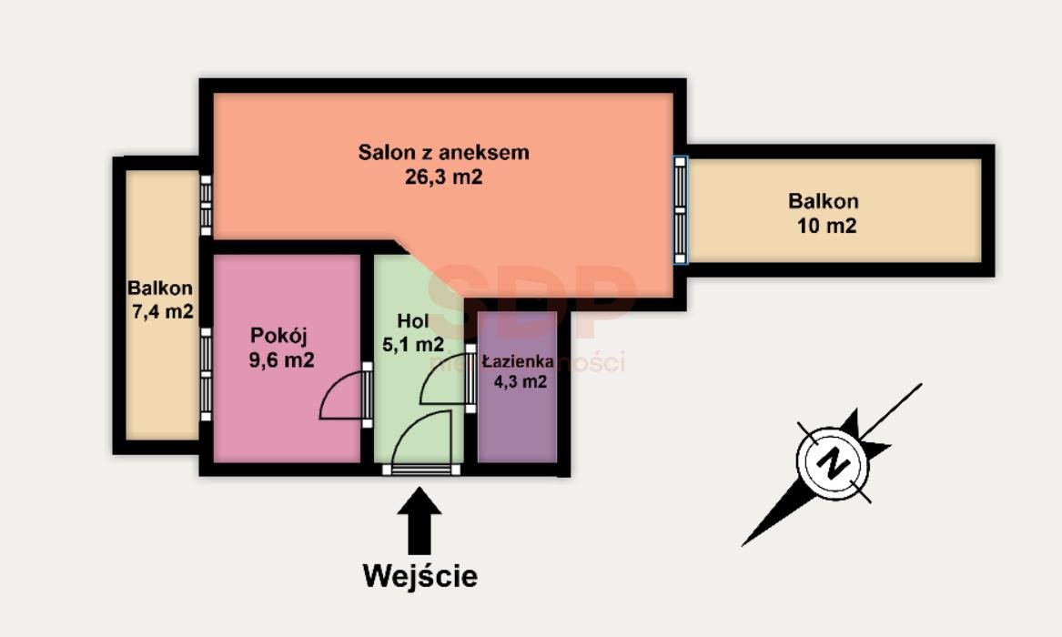 Mieszkanie dwupokojowe na sprzedaż Łódź, Górna, Jachowicza Stanisława  45m2 Foto 5