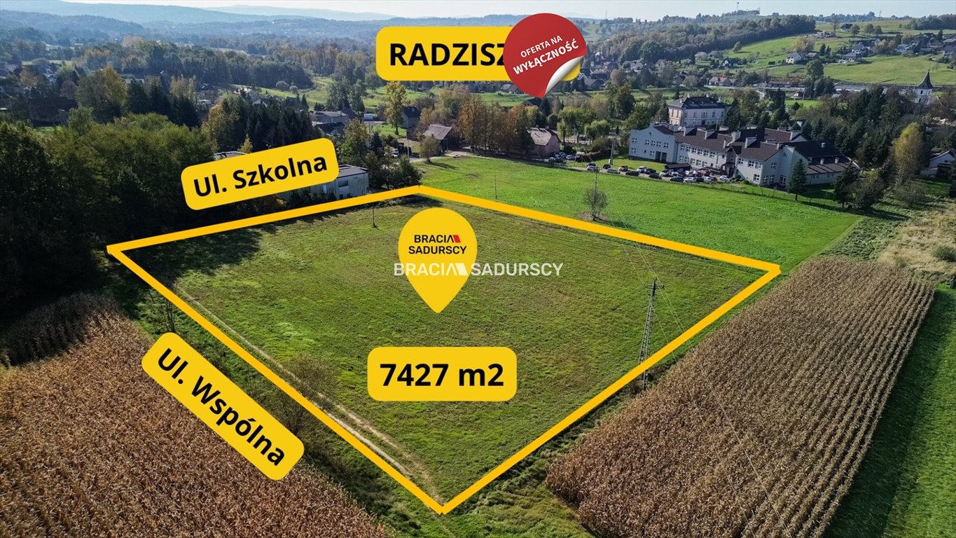 Działka inwestycyjna na sprzedaż Radziszów, Szkolna  7 427m2 Foto 1