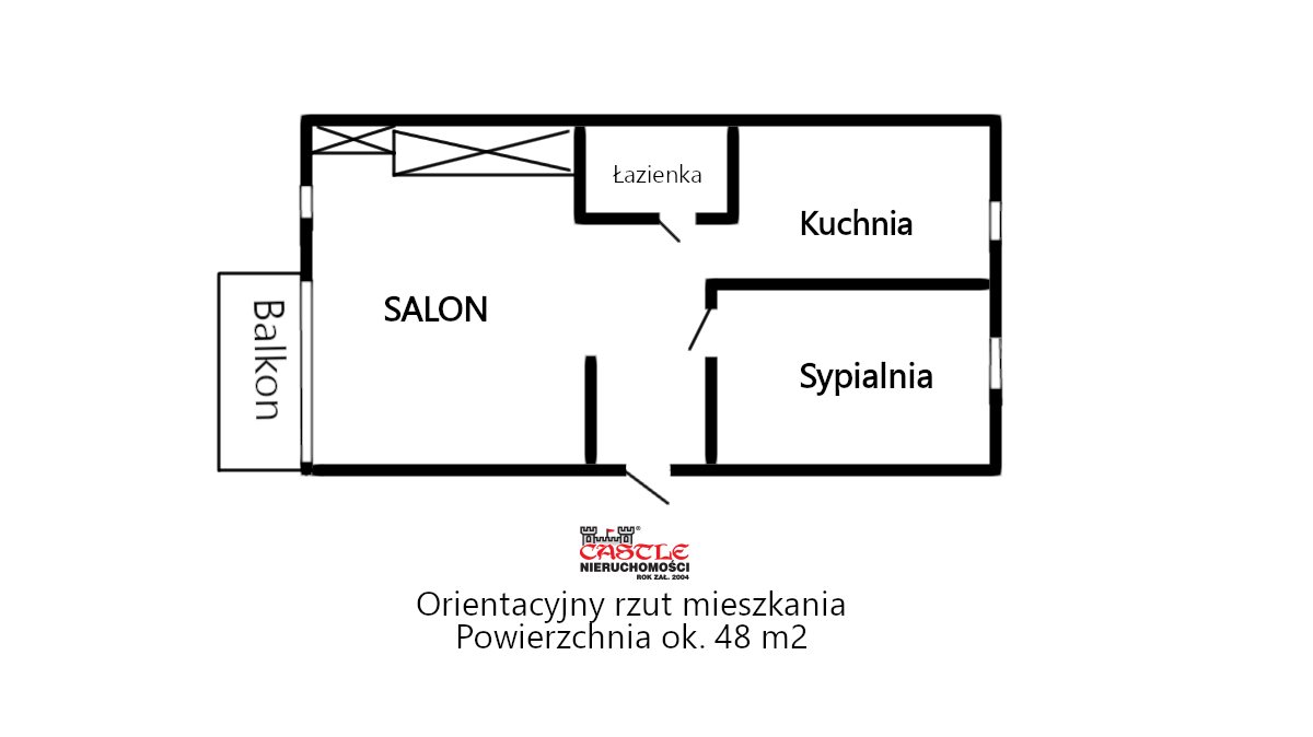 Mieszkanie dwupokojowe na sprzedaż Poznań, Stare Miasto, Winogrady, osiedle Przyjaźni  48m2 Foto 2