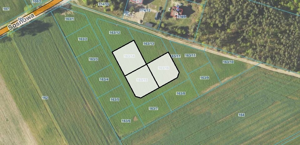 Działki budowlane w Nowogrodzie, 1054 m², idealne pod dom Nowogród, Sosnowa  1 054m2 Foto 1