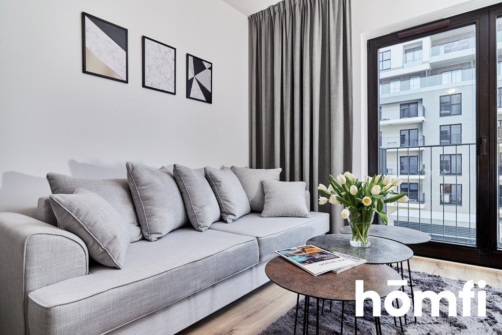 Nowoczesne studio z balkonem i widokiem na rzekę w Angel River Wrocław, Krzyki, Walońska  32m2 Foto 1