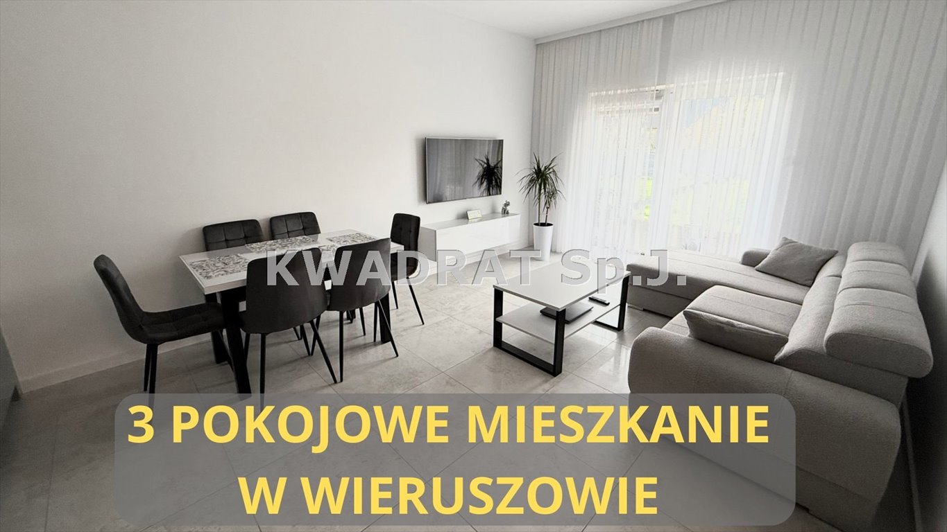 Nowoczesne 3-pokojowe mieszkanie z dużym ogródkiem, garażem i komórką Wieruszów  55m2 Foto 1