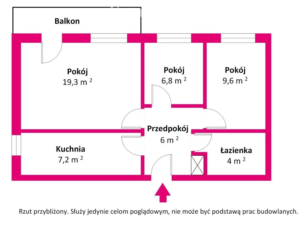 Mieszkanie trzypokojowe na sprzedaż Malbork  53m2 Foto 6