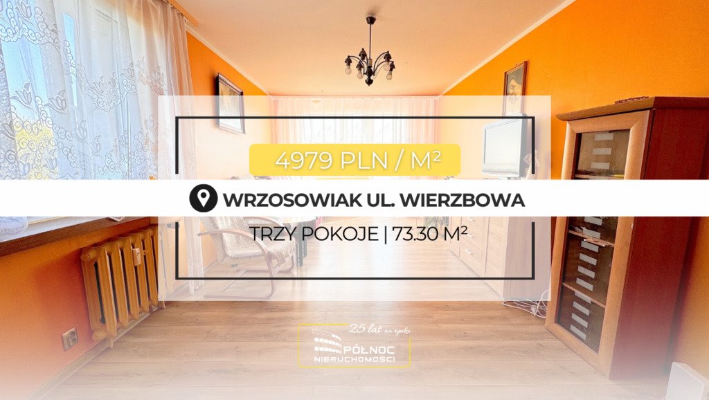 Mieszkanie trzypokojowe na sprzedaż Częstochowa, Wrzosowiak, Wierzbowa  73m2 Foto 1