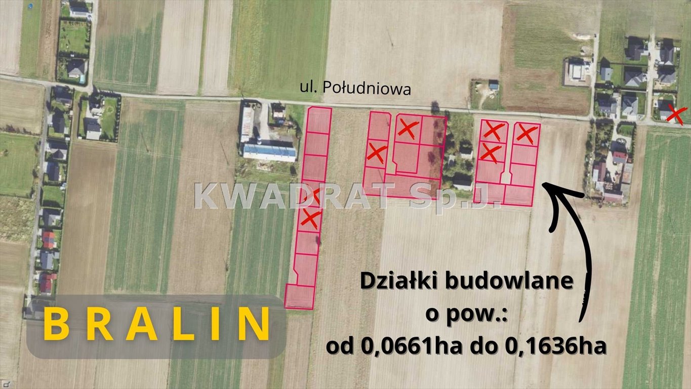 Działka budowlana w Bralinie 661 m² z warunkami zabudowy Bralin  661m2 Foto 1