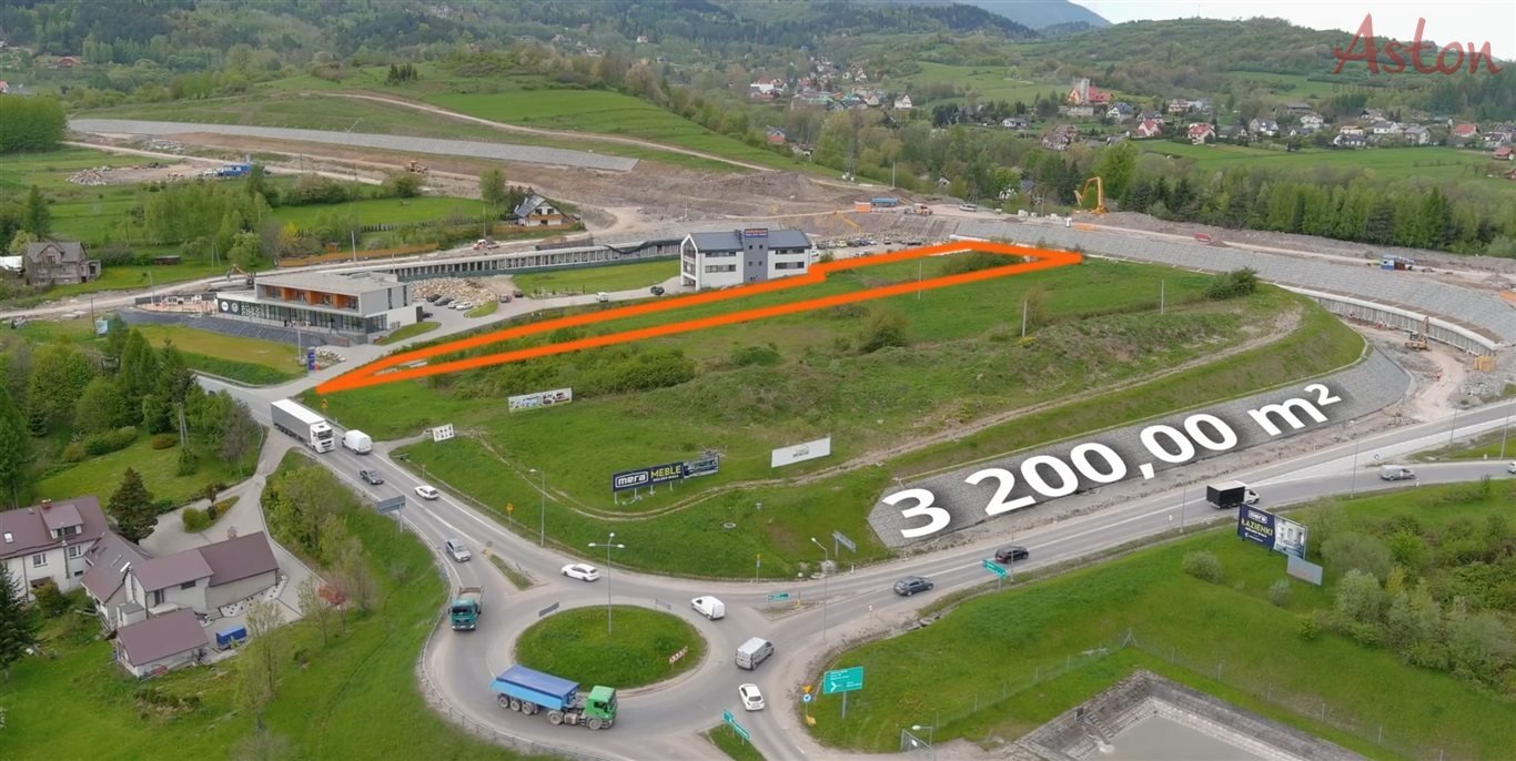 Działka inwestycyjna 3 200 m2 z mediami i widokami Węgierska Górka  3 200m2 Foto 1