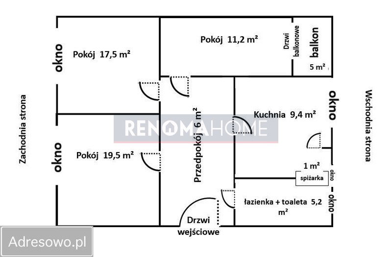 Mieszkanie trzypokojowe na sprzedaż Wrocław, Fabryczna  75m2 Foto 5