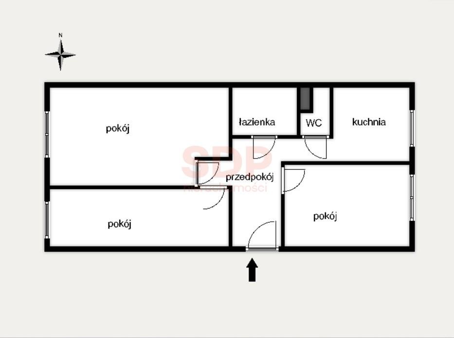 Mieszkanie trzypokojowe na sprzedaż Jelcz - Laskowice, Grabskiego Wladysława  54m2 Foto 5