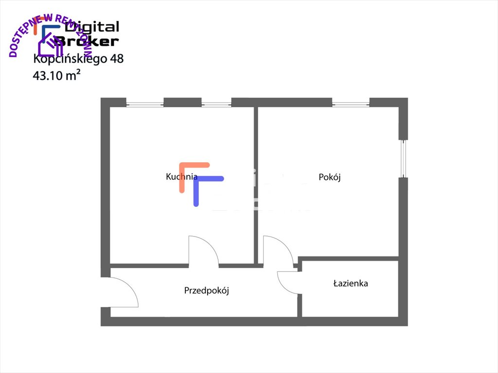 Mieszkanie dwupokojowe na sprzedaż Łódź, Śródmieście, os. Radiostacja, Kopcińskiego  43m2 Foto 10